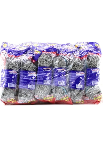 12 Adet 3+1 Bulaşık Top Teli Uzun Saplı 5468