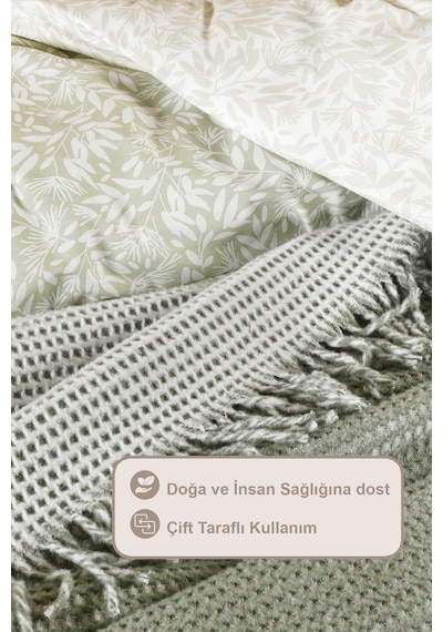 Elart Carlos Tv Battaniyesi Waffle Pamuklu 130x170 Cm Yeşil Yeşil