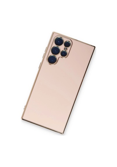 Newface - 877 - Samsung Galaxy S22 Ultra Kılıf Volet Silikon - Csmo-tex - - Pembe