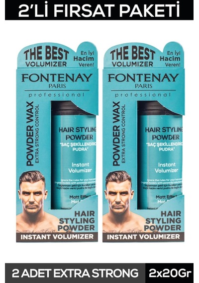 Fontenay Saç Şekillendirici Pudra Toz Wax Mat Effect Mavı 20gr X2
