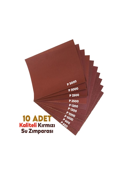 Pasta Cila Polisaj Süngeri Seti Kırmızı Kaliteli Su Zımparası Turuncu 150 Mm 13 Parça Set