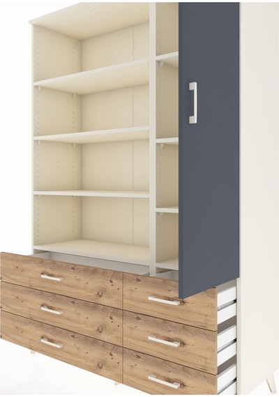 Hyperion Dolap 8 Raflı 6 Çekmeceli Tek Kapaklı 132x44x195 Aytaşı-antrasit/çam Antrasıt/atlas Çam Hyperion Dolap 8 Raflı 6 Çekmeceli Tek Kapaklı 132x44x195 Aytaşı-antrasit/çam Antrasıt/atlas Çam