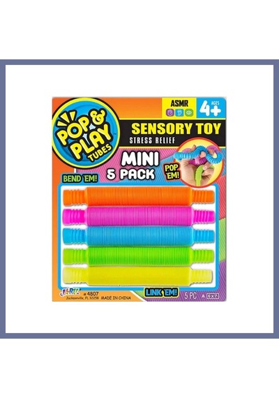 Bezos 04807 -sun-jru-pop Play Tubes Duyusal Stres Oyuncağı Mini 5li 2a Krtl Dlra