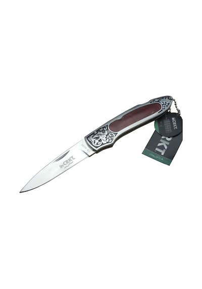 Cr 0128 Rd Kamp Çakı 18 Cm - Metal Desenli Sap, Kılıflı, Kutulu Çok Renkli
