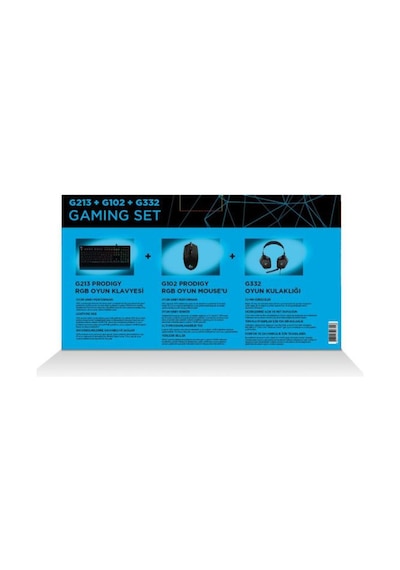 Logitech G213 Klavye + G332 Kulaklık + G102 Lightsync Mouse Oyuncu Set