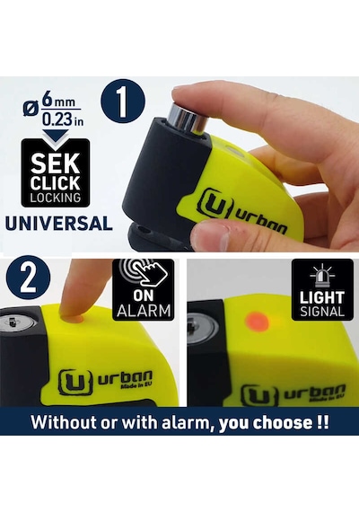 Urban Securıty Ur6 Alarmlı Dısk Kılıdı 6mm Pim 6mm