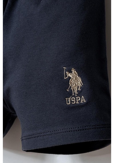 U.S. Polo Assn. U.s. Polo Assn Erkek Bebek 2 Li Şort T-şhirt Takım Füme-2335 Füme