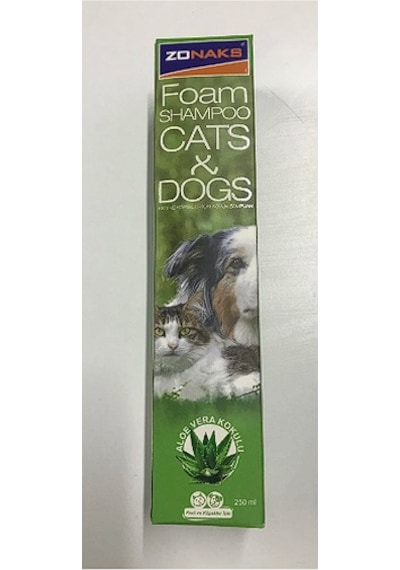 Zonaks Aloe Vera Özlü Kedi Köpekler İçin Köpük Şampuan 250 ML