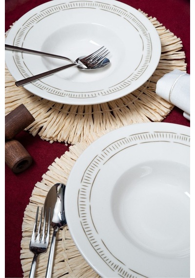 Heda Porselen Mimoza 28cm Porselen Makarna Tabağı