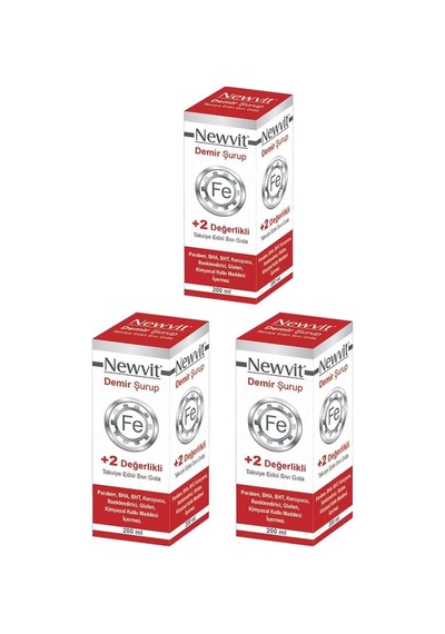 Newvit Demir Şurubu 3 x 200 ML
