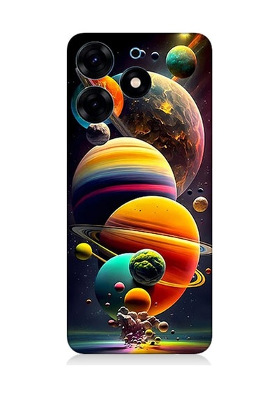 Tecno Spark 10 Pro Uyumlu Silikon Kılıf Gezegenler Ve Büyük Patlama
