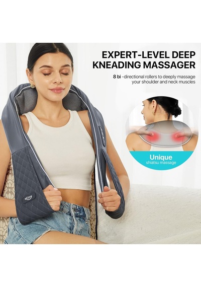 Alljoy Isıtmalı Boyun Masajı, 2200mah Pil Kablosuz, Boyun Omuz Sırtı İçin Masaj, 20 Dakikalık Shiatsu Masajı. Otomatik Kapanma Ve Çanta Alljoy Isıtmalı Boyun Masajı, 2200mah Pil Kablosuz, Boyun Omuz Sırtı İçin Masaj, 20 Dakikalık Shiatsu Masajı. Otomatik Kapanma Ve Çanta