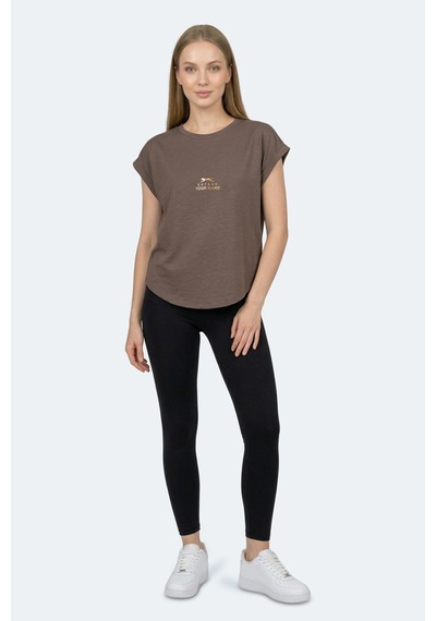 Slazenger Kapa Kadın Kahve Tişört Kahverengi