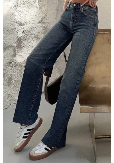 Balenbi Kadın Yüksek Bel Jean Yıkamalı Geniş Paça Palazzo Kot Pantolon 1239 - Premium Seri Mavi 2320 Balenbi Kadın Yüksek Bel Jean Yıkamalı Geniş Paça Palazzo Kot Pantolon 1239 - Premium Seri Mavi 2320