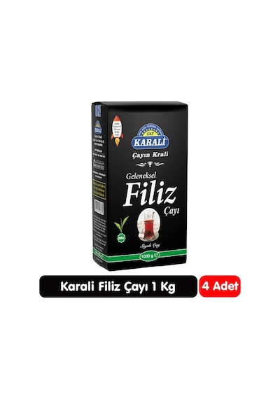 Karali Geleneksel Filiz Siyah Çay 1 Kg 4 Paket