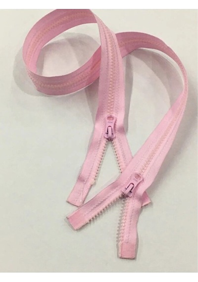 Mont Fermuarı Çift Yön 60 Cm Pembe Kemik Diş 1123