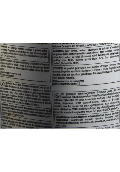 Tropical Gammarus Kaplumbağa Yemi 250 Ml