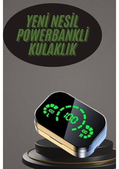 Kablosuz Bluetooth Kulaklık Çift Telefon Destekli Powerbankli Dijital Göstergeli - Lisinya