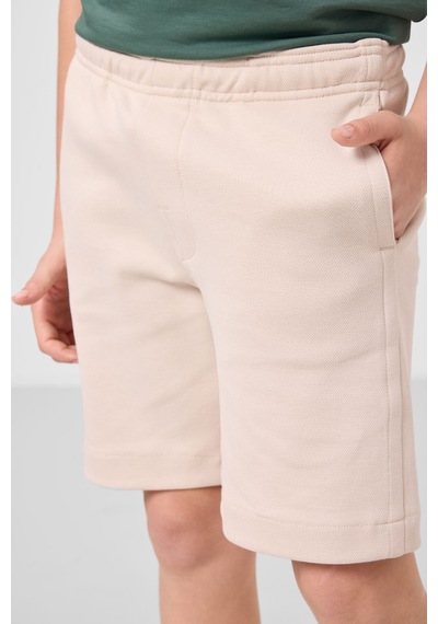 Tommylife Bej Pamuklu Yumuşak Dokulu Standart Fit Basic Erkek Çocuk Şort - 11293 Bej