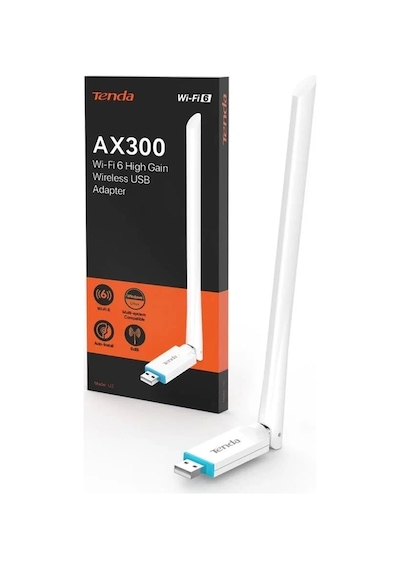 Tenda U2 Ax300 High Gain Wifi6 Usb Adaptör