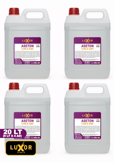 Luxor Kimya %99 Saf Aseton 20 Lt 5 Lt X 4 Adet