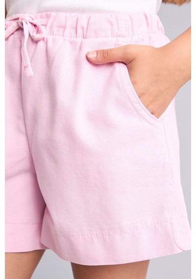 Defacto %100 Pamuk Regular Fıt Elastik Bel Gabardin Pembe Şort Kız Çocuk I0060a826hspn614 Pembe-pn614