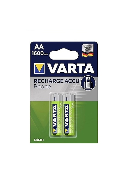 Varta 58399 Phone 1600 mAh AA Ni-MH Şarj Edilebilir Kalem Pil 2'li