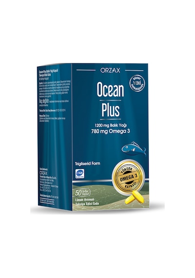 Ocean Plus 1200 Mg Balık Yağı Limon Aromalı 50 Kapsül