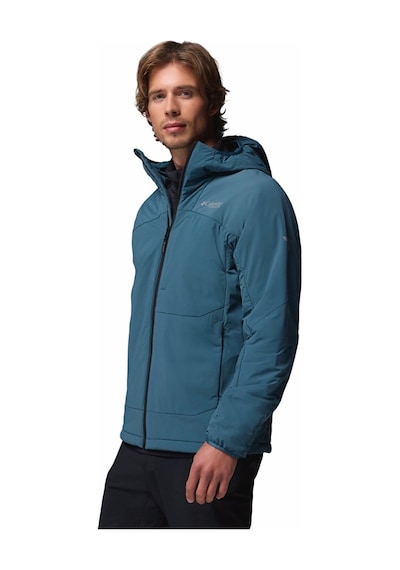 Columbia Silver Leaf Lite Hooded Jacket Erkek Outdoor Softshell Mont Wo0604-429 Mavi