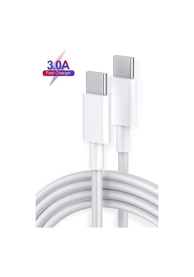Type-c Şarj Kablosu Çift Taraflı Type-c To Type-c Hızlı Şarj Kablosu İki Ucu Type-c Kablo 1 Metre