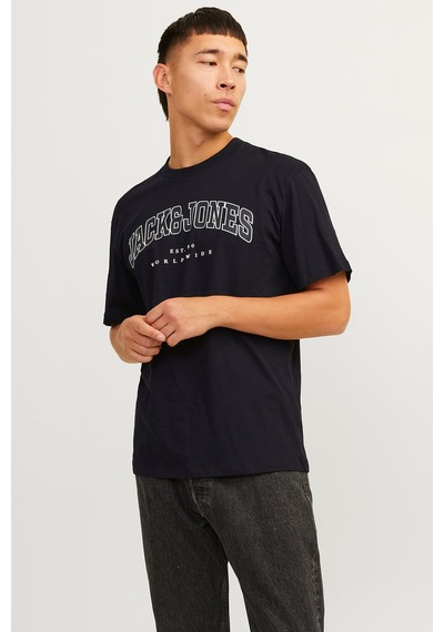 Jack & Jones JJECALEB Erkek  Siyah Tişört