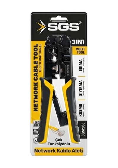 Mey İthalat Sgs 2065 Network Kablo Pensesi 3 İn 1