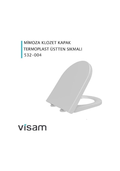 Visam Mimoza Yavaş Kapanan Klozet Kapağı Üstten Sıkmalı