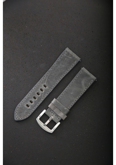 Hakiki Deri 20mm Akıllı Pimli Saat Kordonu Gri 93472864