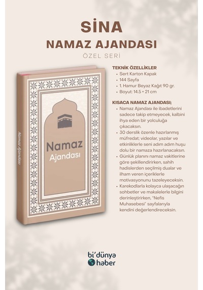 Sina Namaz Ajandası Özel Seri Çok Renkli