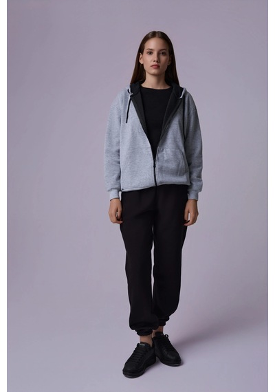 Defys Kadın Kapüşonlu Fermuarlı Oversıze Sweatshırt Kırçıllı Gri Melanj - 527346818 Kırçıllı Gri Melanj Defys Kadın Kapüşonlu Fermuarlı Oversıze Sweatshırt Kırçıllı Gri Melanj - 527346818 Kırçıllı Gri Melanj