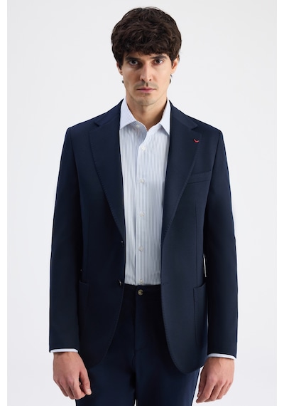 D's Damat Ds Damat Regular Fit Lacivert Armürlü Kumaş Ceket 6hc04m415494m 101