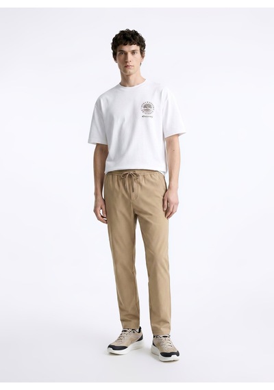 Discovery Expedition Beyaz Unisex Bisiklet Yaka Baskılı T-shirt D6su-tst3103