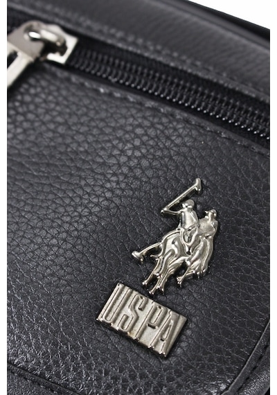U.S. Polo Assn. Plevr 8417-S Us Polo Assn Siyah Suni Deri Omuz Askılı, Kulplu Po-Siyah