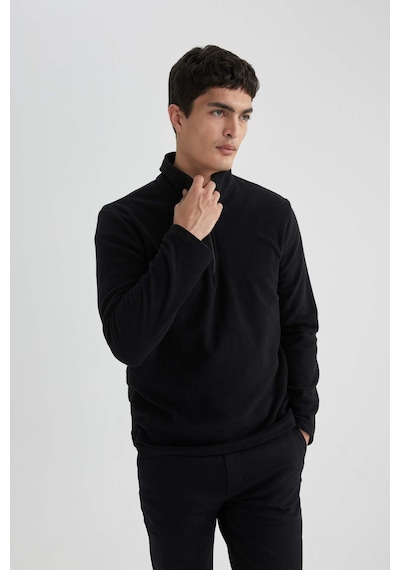 Defacto Regular Fıt Yarım Fermuarlı Sweatshirt B7846axnsbk81 Siyah-bk81