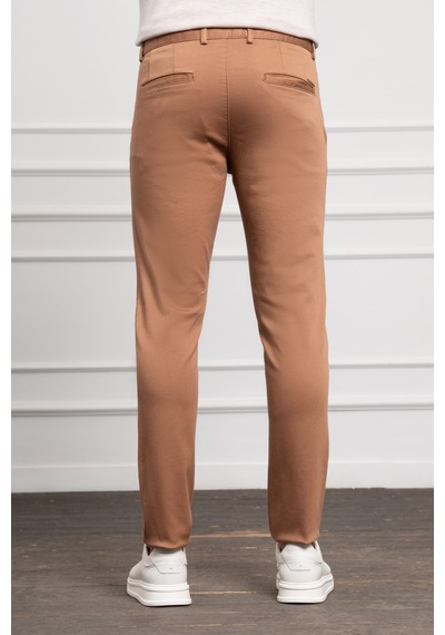 Morven Erkek Camel Slim Fit Dar Kesim Chino Pantolon 25ms003026408 Camel