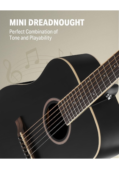 Donner Ec983 Akustik Gitar Seti Siyah