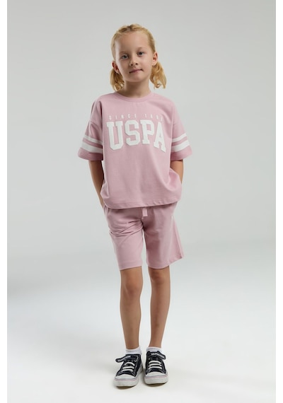 Kız Çocuk Pembe Bermuda Takım Us2091 Pembe