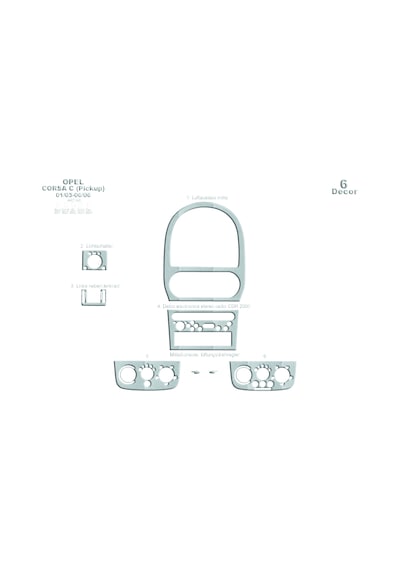 Opel Corsa C Picku Parçatorpido Kaplama 2003-2006 6 Parça Alüminyum