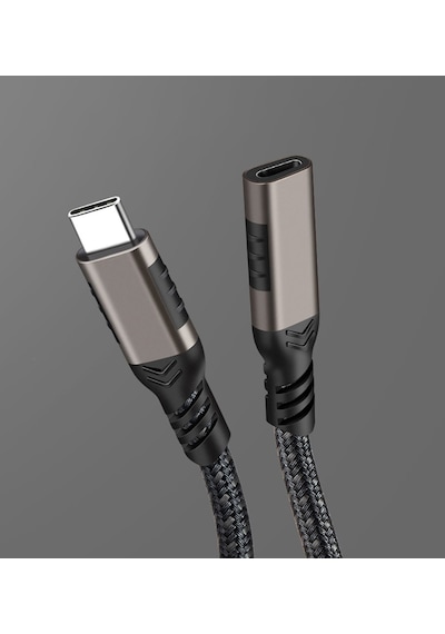 Type-c To Type-c Dişi Erkek 100w 20gbps 8k Ultra Görüntü Ve Ses Data Veri Uzatma Kablosu Yüksek Hızlı Şarj 3 Metre