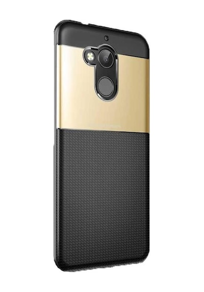General Mobile Gm 8 Kılıf Çizgili Kare Görünümlü Optik Kılıf Gold