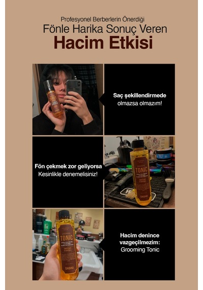 Hacim Veren Şekillendirici Saç Bakım Toniği - Fön Köpüğü Dashu Classic Style Grooming Tonic Foam