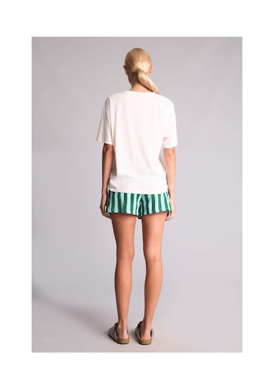 Defacto Oversıze Kısa Kollu 2li Yeşil Şortlu Pijama Takımı I0436ax26hsgn503 Yeşil-gn503