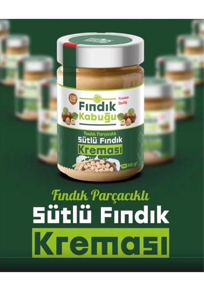 Fındık Kabuğu Parçacıklı Sütlü %50 Fındık Kreması 300 G