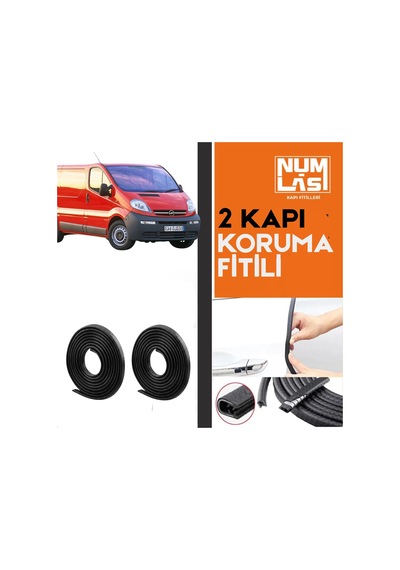 Opel Vivaro Panelvan 2003-2013 İki Kapı Koruma Fitili Siyah Renk Numlas-a Kalite-nm2711